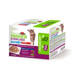 NATURAL TRAINER CAT STERILISED | MULTIPACK 12X85GR | TONNO E MANZO