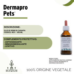 DERMAPRO PETS | OLIO DI SEMI DI CANAPA 100Ml