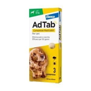 ELANCO | AdTab COMPRESSE MASTICABILI ANTIPARASSITARIO | ORALE PER CANI DA 11KG A 22KG