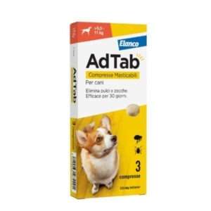 ELANCO | AdTab COMPRESSE MASTICABILI | ANTIPARASSITARIO ORALE PER CANI DA 5,5KG a 11KG