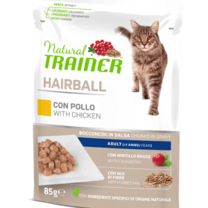 NATURAL TRAINER | HAIRBALL POLLO | GATTO ADULTO | BUSTA GR.85