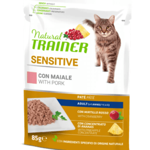 NATURAL TRAINER | SENSITIVE MAIALE | GATTO ADULTO | BUSTA GR.85