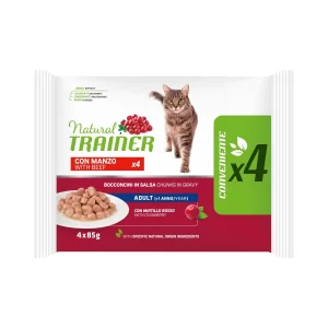NATURAL TRAINER CAT | FLOW PACK 4X85GR | MANZO