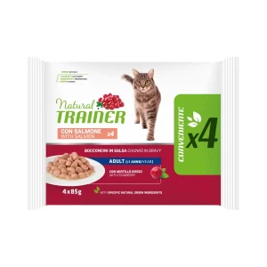 NATURAL TRAINER CAT | FLOW PACK 4X85GR | SALMONE