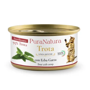 PURA NATURA | MOUSSE STERILIZZATO TROTA CON ERBA GATTA